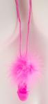 Pecker Bachelorette Party Pink Whistle w/Fur and string necklace